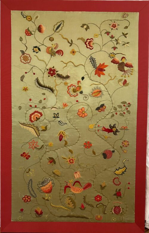 Refurbished antique embroidery