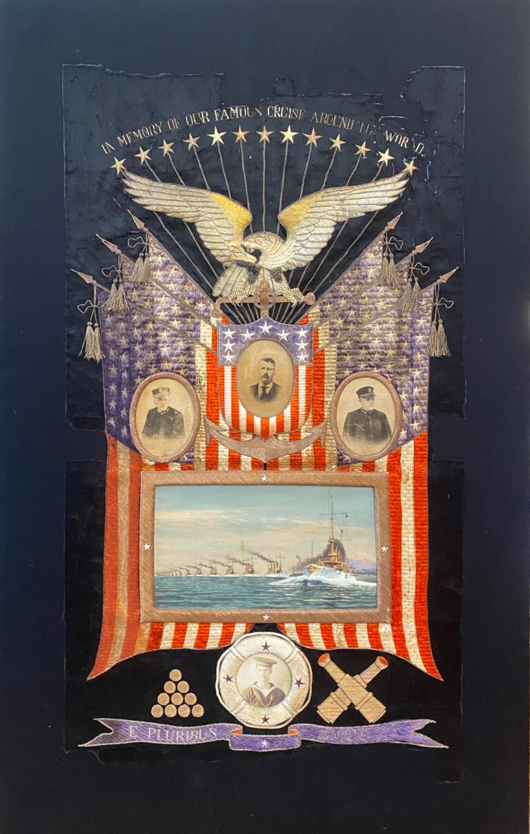 U.S.S Vermont banner repaired and restored.